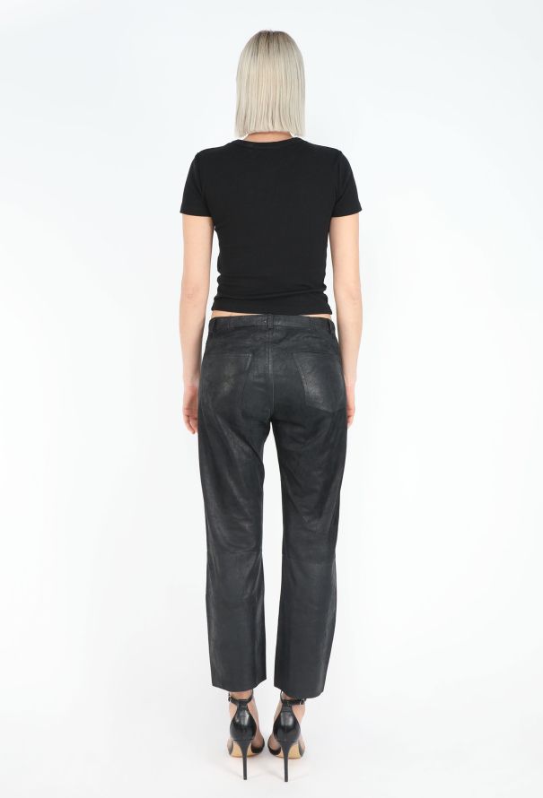 Balenciaga S/S 2001 Le Dix Leather Buckle Pants - 7