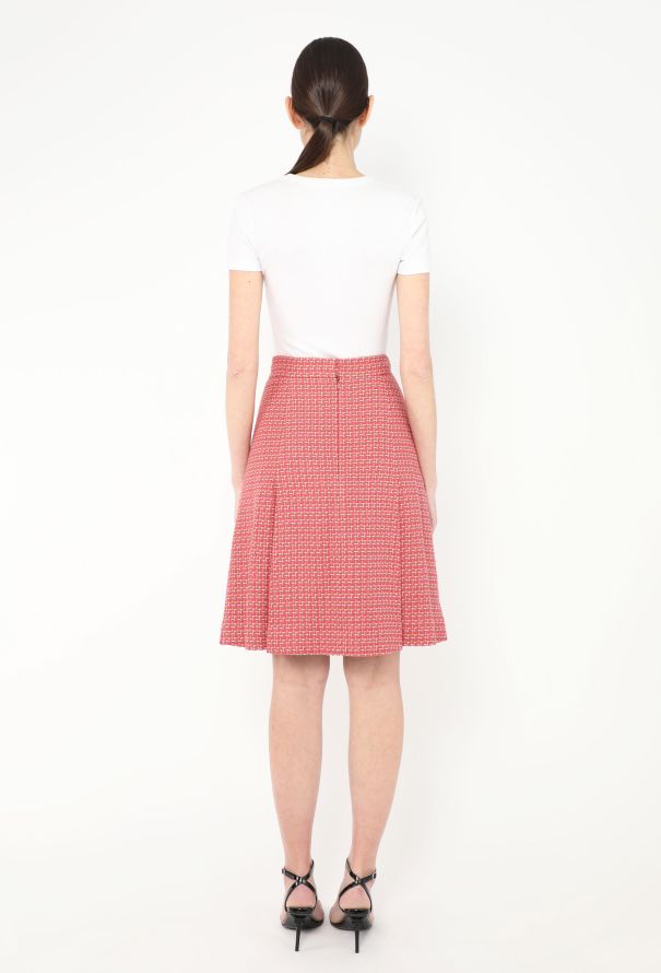 Chanel 2017 Pleated Lamé Tweed Skirt - 5