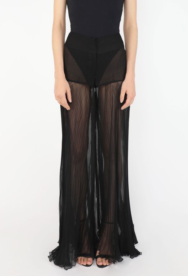 Dolce & Gabbana Flared Silk Palazzo Pants, 1990s - 4