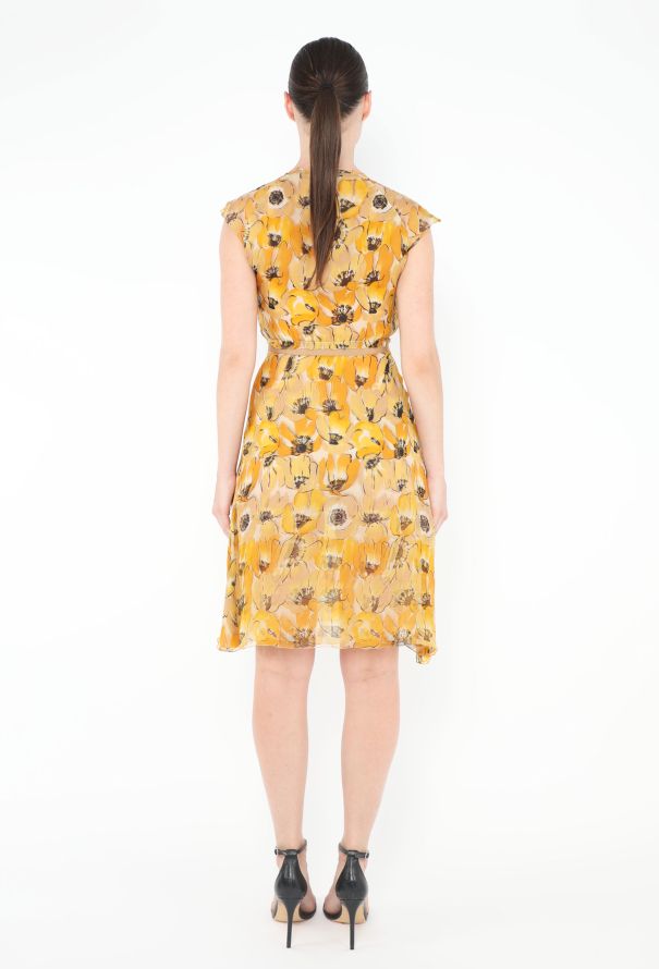 Prada F/W 2000 Floral Chiffon Dress - 4