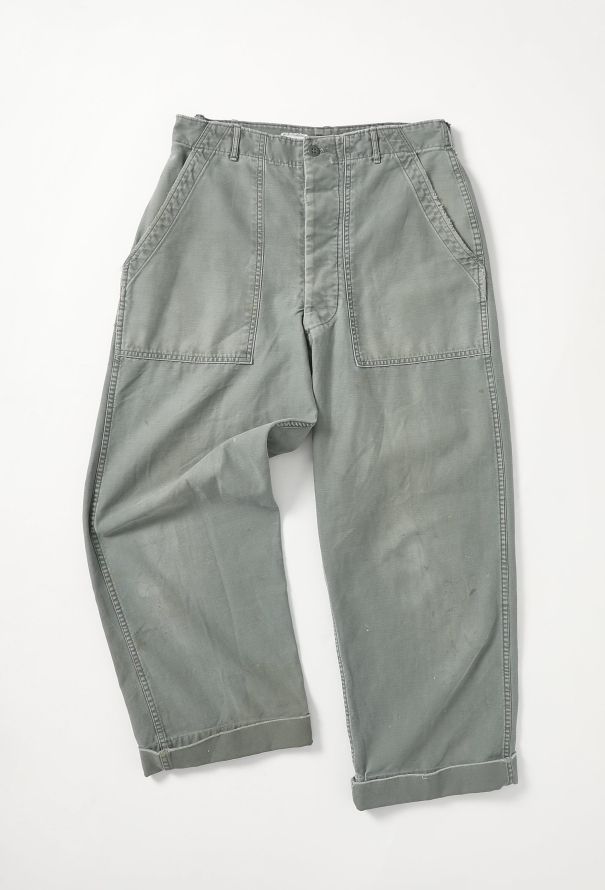 Men's Vintage U.S. Air Force Khaki Fatigue Pants - 1
