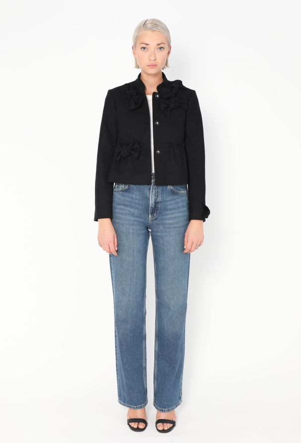 Valentino Bow Appliqué  Wool Jacket - 3