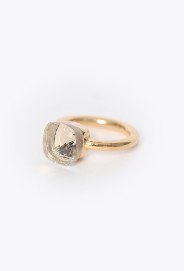 Pomellato 18K Gold &  White Topaz Nudo Classic Ring - 3