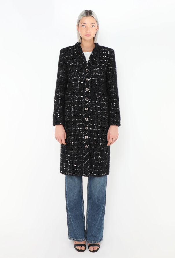 Chanel F/W 2022 Iridescent Tweed Cashmere Coat - 1