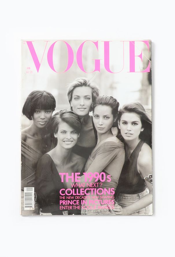 VOGUE ICONIC UK January 1990 Supermodel Cover Issue - 1