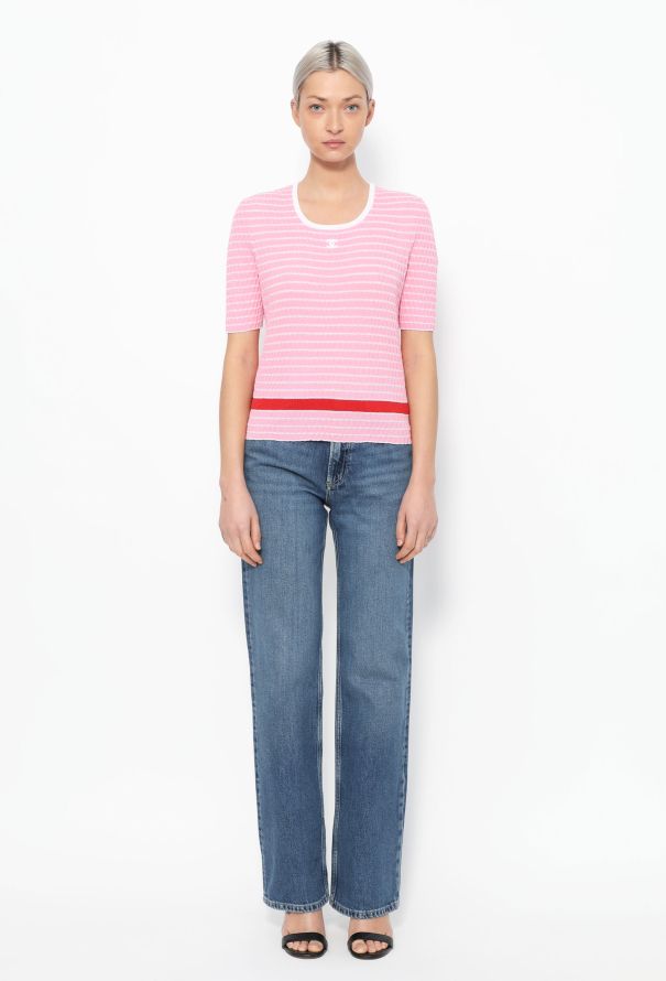 Striped 'CC' Top | Authentic & Vintage | ReSee Striped 'CC' Top | Authentic & Vintage | ReSee