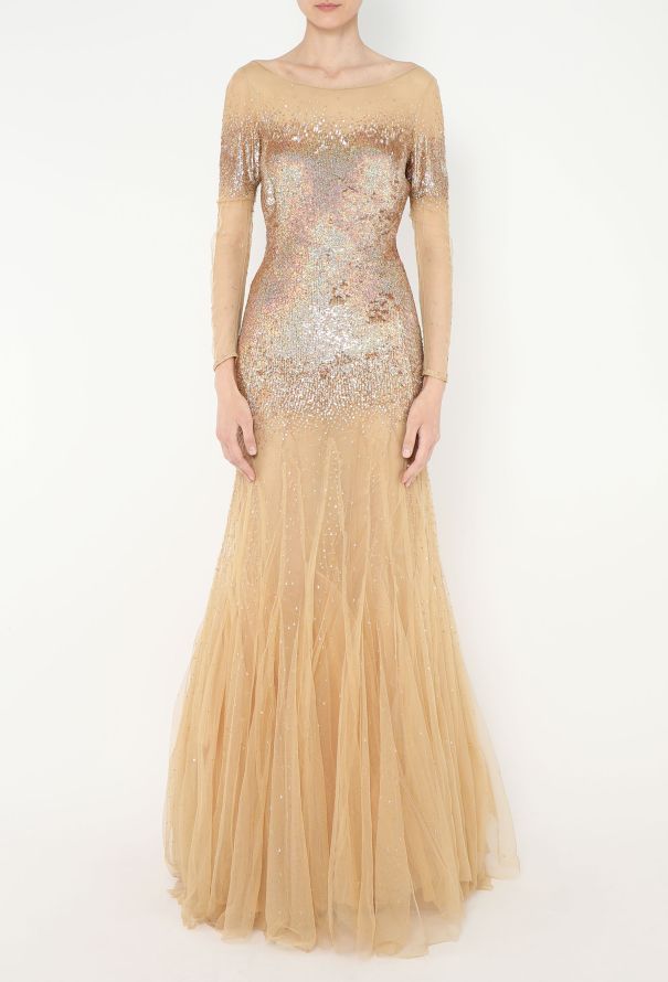 '90s Gradient Sequin Tulle Gown - 3
