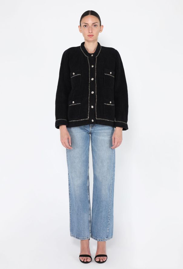Chanel Velour Chainlink Cardigan, 2022 - 1