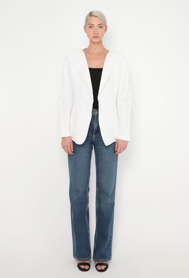 Thierry Mugler '80s Cinched Folded Lapel Jacket - 3