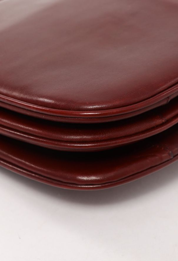 Céline Vintage Calèche Bag Burgundy - 7 Céline Vintage Calèche Bag Burgundy - 7