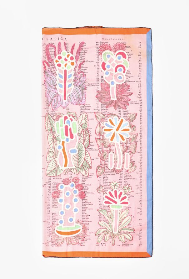 Hermès 'Botanica Grafica' 140cm Cashmere Grand Carré - 2
