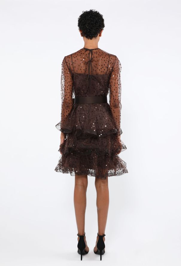 Arnold Scaasi Sequin Belted Dress, 1980s - 4