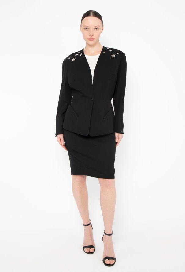 Thierry Mugler F/W 1990 Cinched Star Embellished Ensemble - 5 Thierry Mugler F/W 1990 Cinched Star Embellished Ensemble - 5