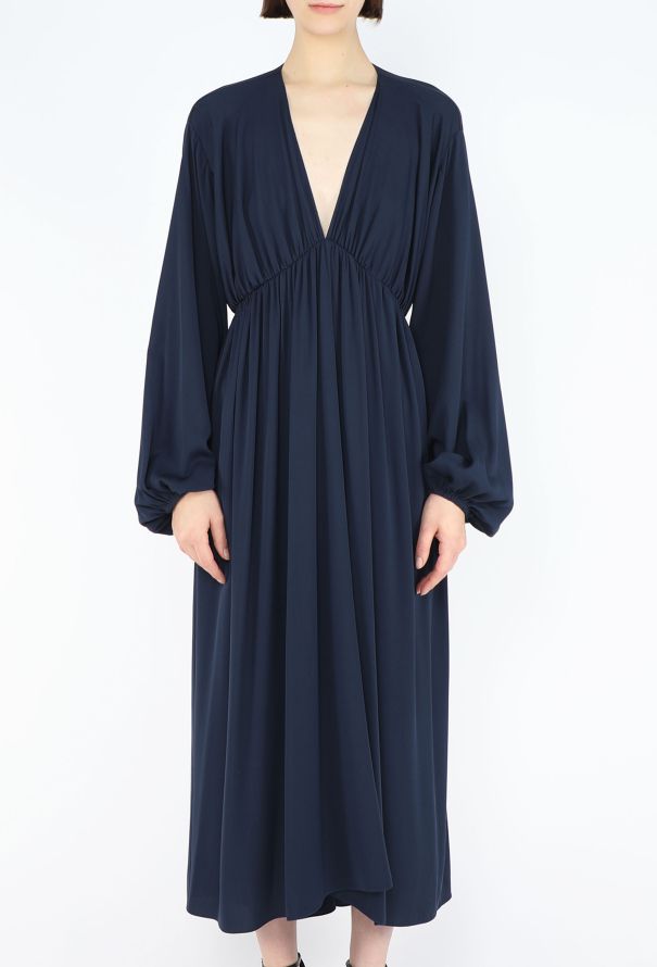 The Row 2020 Sasha Plunging Silk Dress - 2