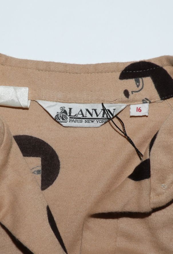 Lanvin Printed Jersey Belted Dress, 1970s - 6