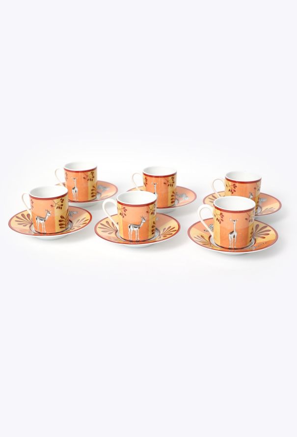 Hermès Vintage 6-piece Porcelain Espresso Set - 1