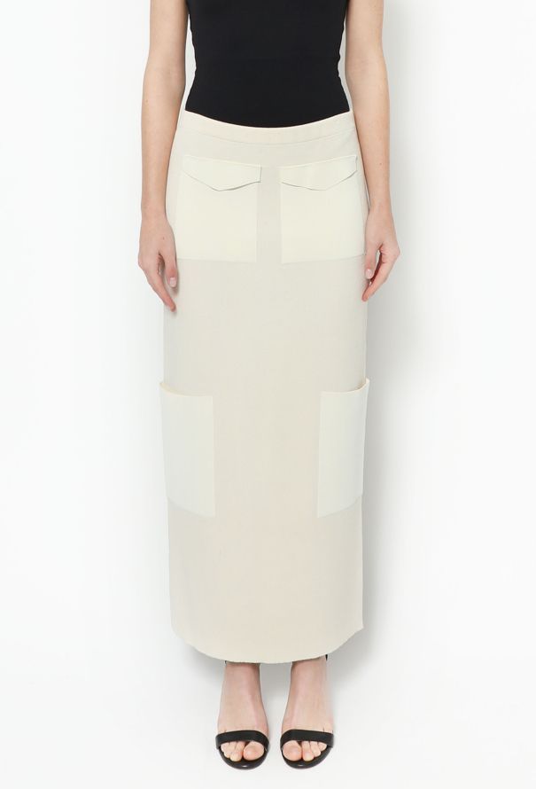 CELINE IVORY WHITE PANTS WITH CONTRASTED ZIPPER SIZE 40 PHOEBE PHILO