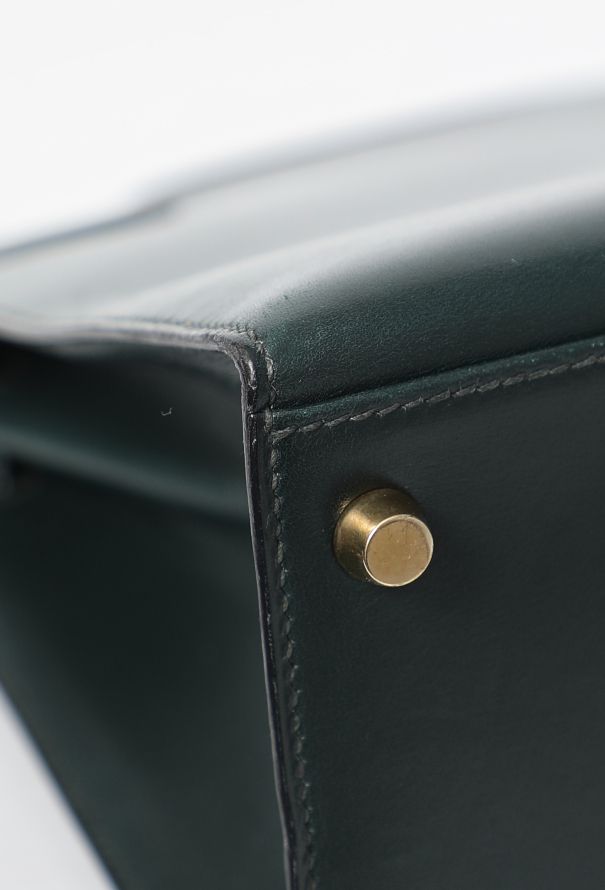 Hermès Vintage Vert Foncé Box Kelly Sellier 32 - 12