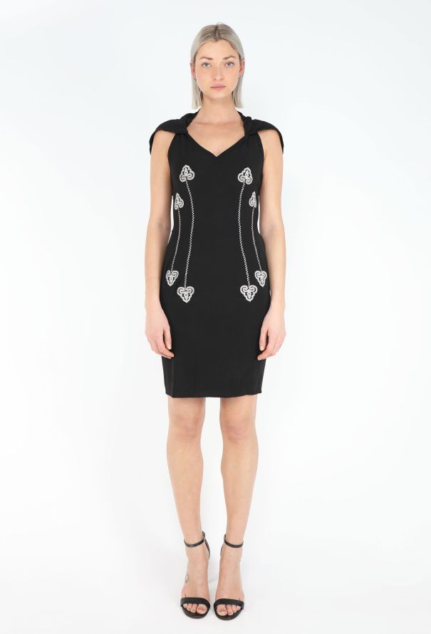 Rifat Ozbek '90s Palmette Hooded Dress - 2