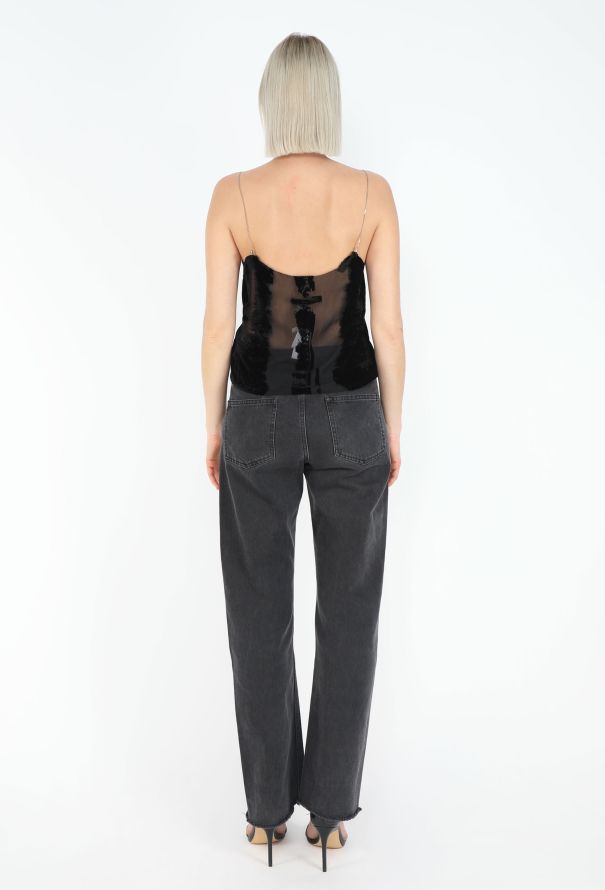 Jean Paul Gaultier Early 2000s Velvet Dévoré Camisole - 4