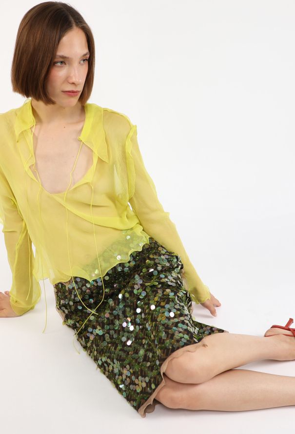 Fendi Sequin Chiffon Skirt Ensemble, S/S 2000 - 3