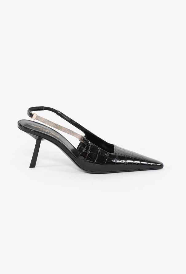Saint Laurent 2023 Blake Embossed Slingbacks - 1