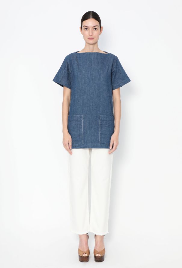 Céline S/S 2011 Boat-Neck Denim Tunic - 3