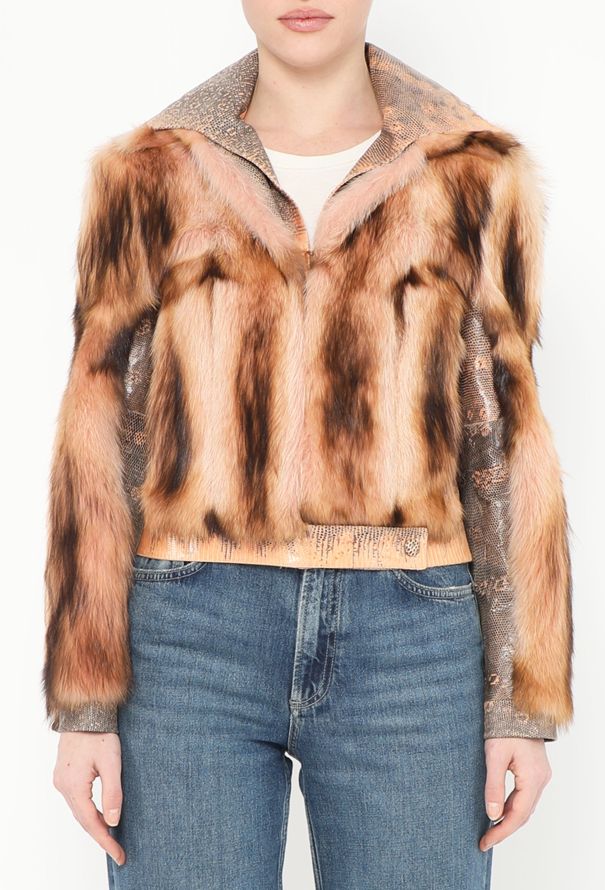 Gianni Versace F/W 2000 Python Fur Bomber Jacket - 1