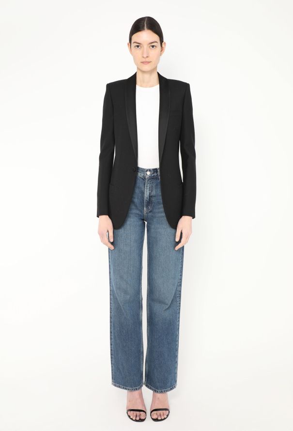 Saint Laurent Tailored Shawl Smoking Blazer - 3