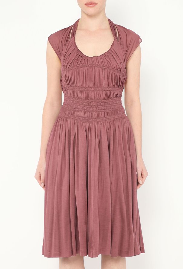 Bottega Veneta S/S 2007 Ruched Silk Halter Dress - 3 Bottega Veneta S/S 2007 Ruched Silk Halter Dress - 3