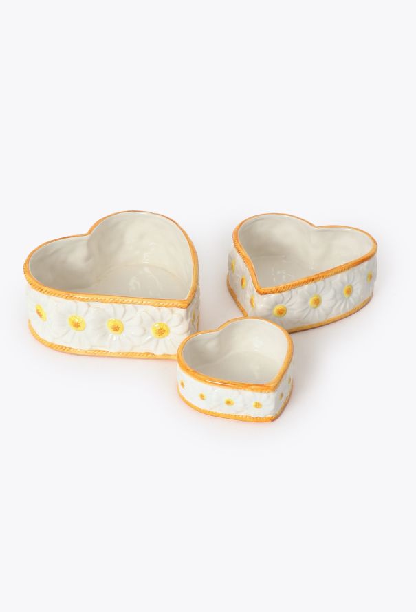 Dior 1960s Porcelain Heart Bowl Trio - 2