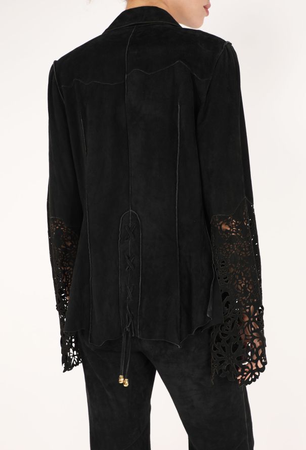 Roberto Cavalli Suede Cut-Out Ensemble, F/W 1999 - 6