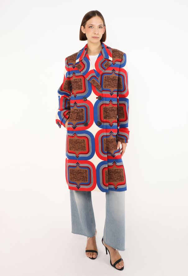 Miu Miu Graphic Wool 'Endcore' Overcoat, S/S 2025 - 6
