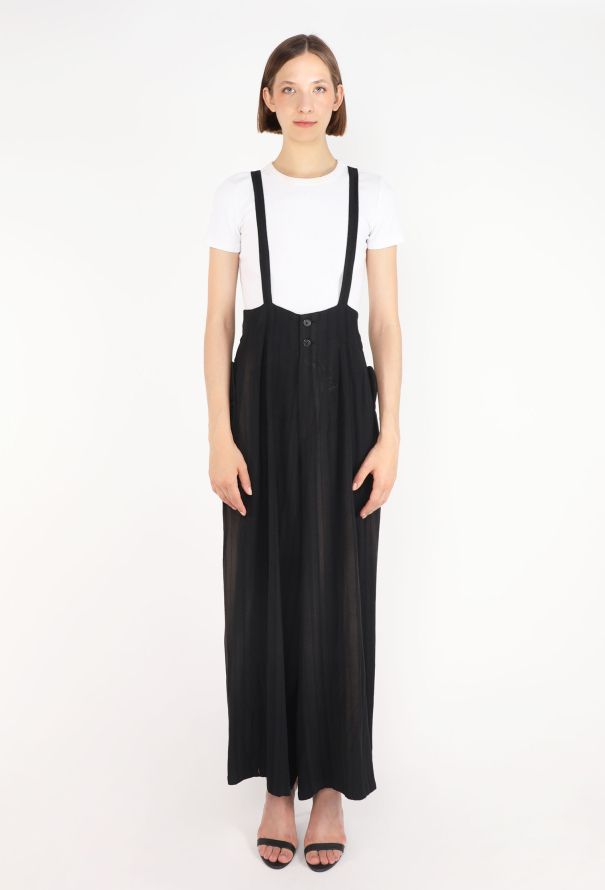 Yohji Yamamoto Y's Jacquard Overall Trousers, 1990s - 3
