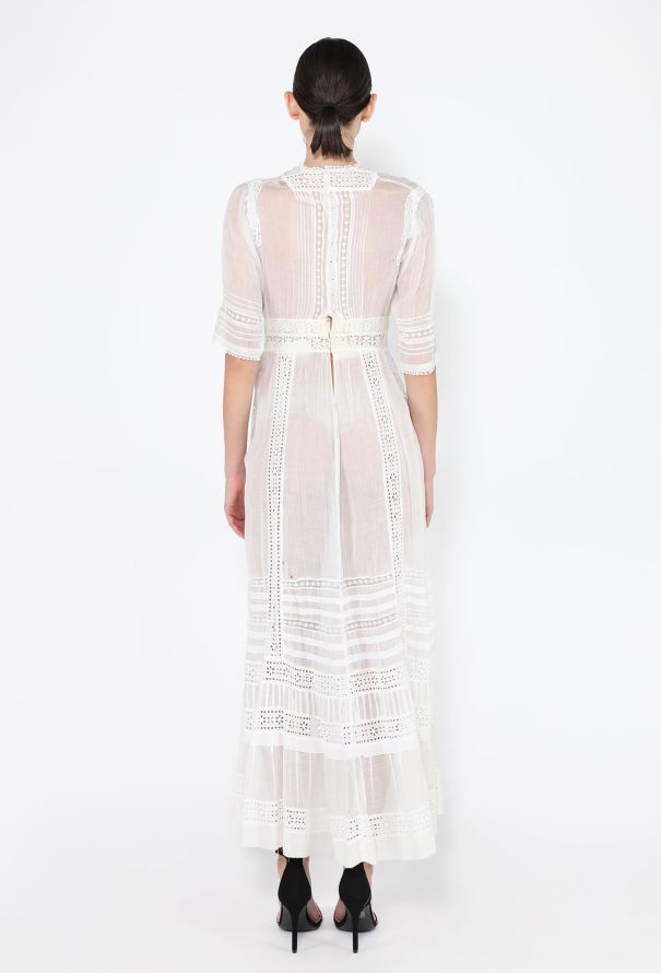 Antique Broderie Anglaise Dress - 4