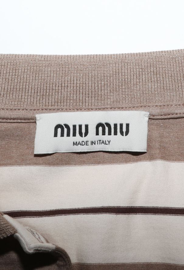 Miu Miu 2024 Striped Polo T-Shirt - 6