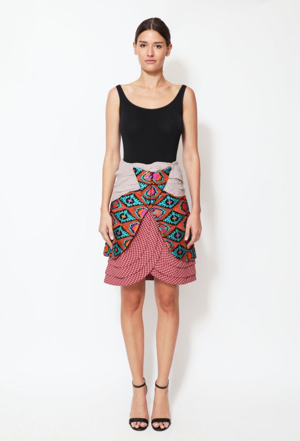Wool mini skirt Louis Vuitton Multicolour size 36 FR in Wool