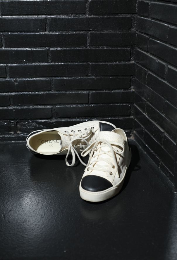 Chanel Bicolor Leather Sneakers - 1