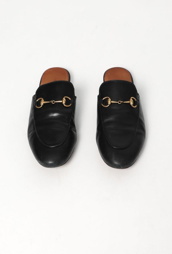 Gucci Leather Princetown Mules - 3