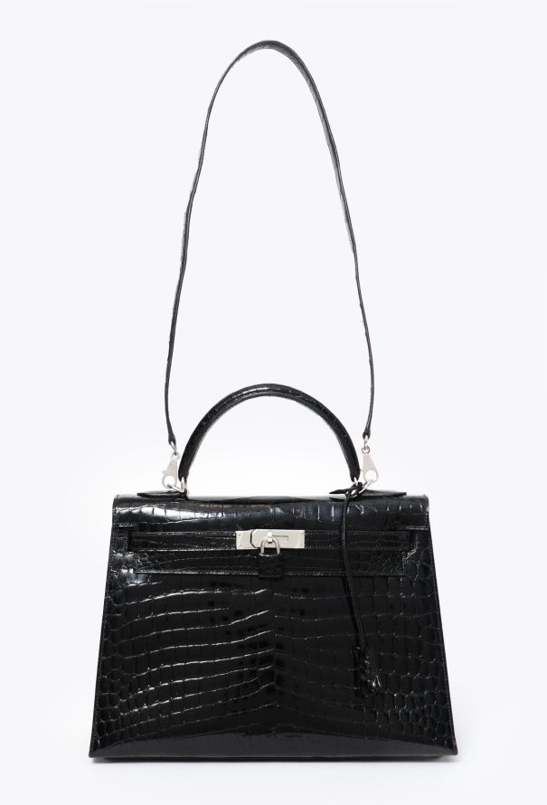 Hermès Black Niloticus Kelly Sellier 32 - 2
