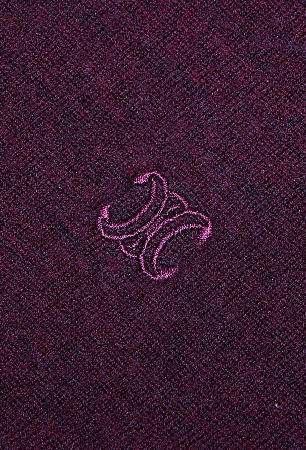 Céline Burgundy Knit Triomphe Pullover - 5
