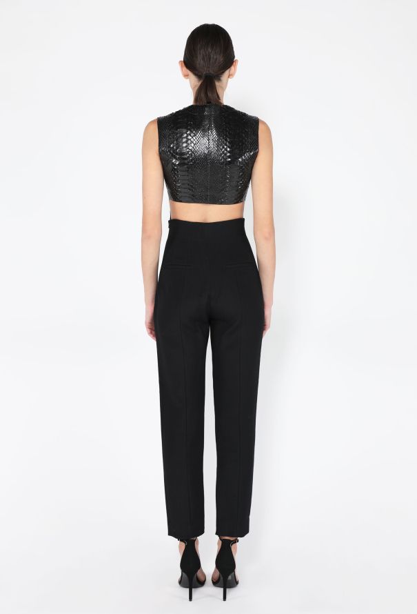 Alaïa Python Leather Cropped Gilet, S/S 2011 - 5