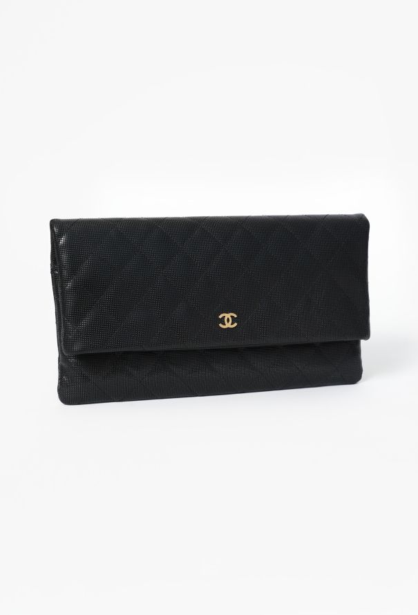 Chanel Quilted Pixel-Effect Foldover Clutch - 2