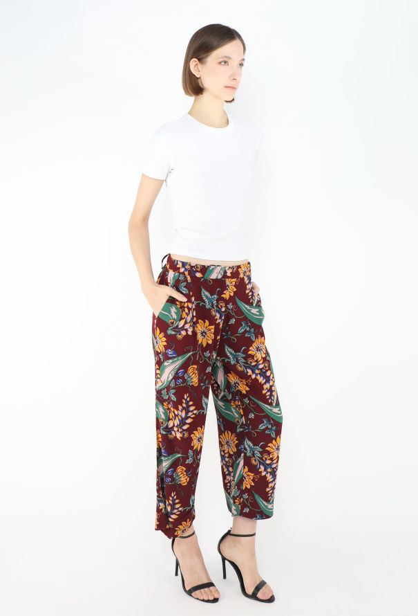 Prada Resort 2014 Tropical Print Pants - 5