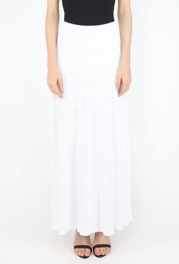 Alaïa S/S 2012 Ribbed Knit Maxi Skirt - 3
