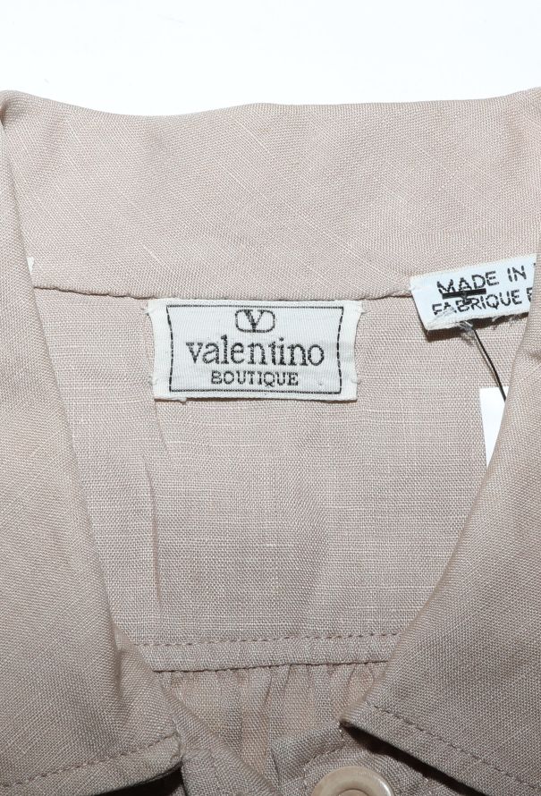 Valentino Vintage Ruched Linen Blouse - 5 Valentino Vintage Ruched Linen Blouse - 5
