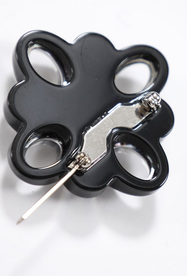 Chanel 2016 Resin and Crystal 'CC' Brooch - 4