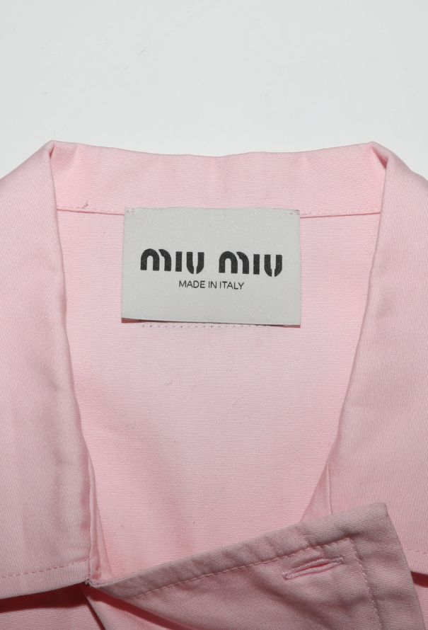 Miu Miu S/S 2025 Notched Cotton Dress - 8