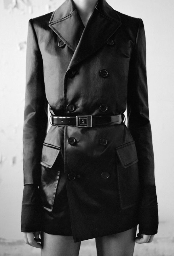 Saint Laurent Belted Satin Trench, Resort 2024 - 3