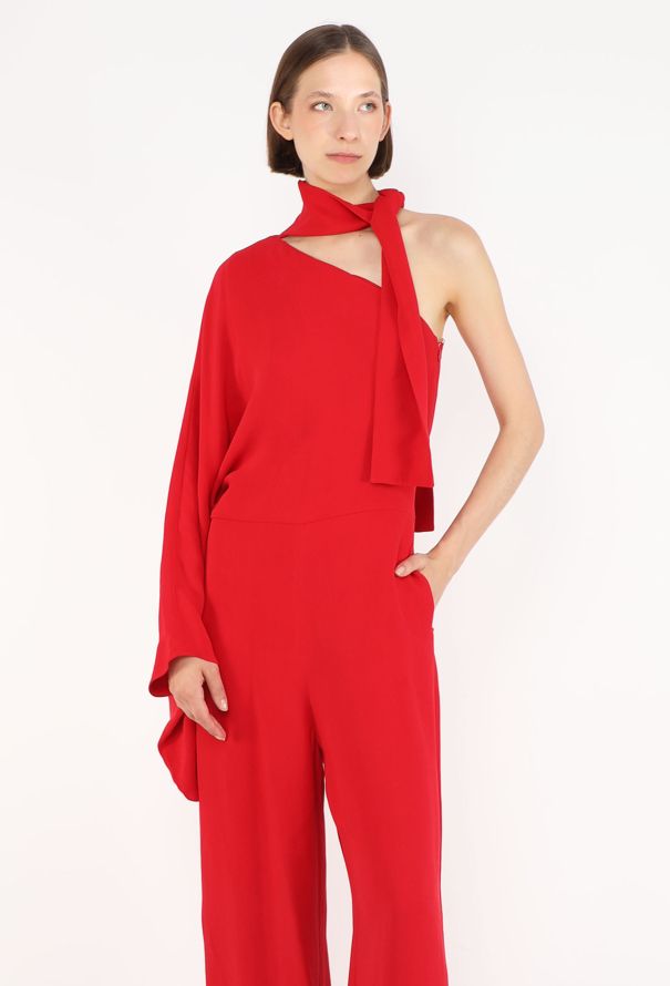 Valentino One-Shoulder Silk Jumpsuit, Resort 2015 - 5